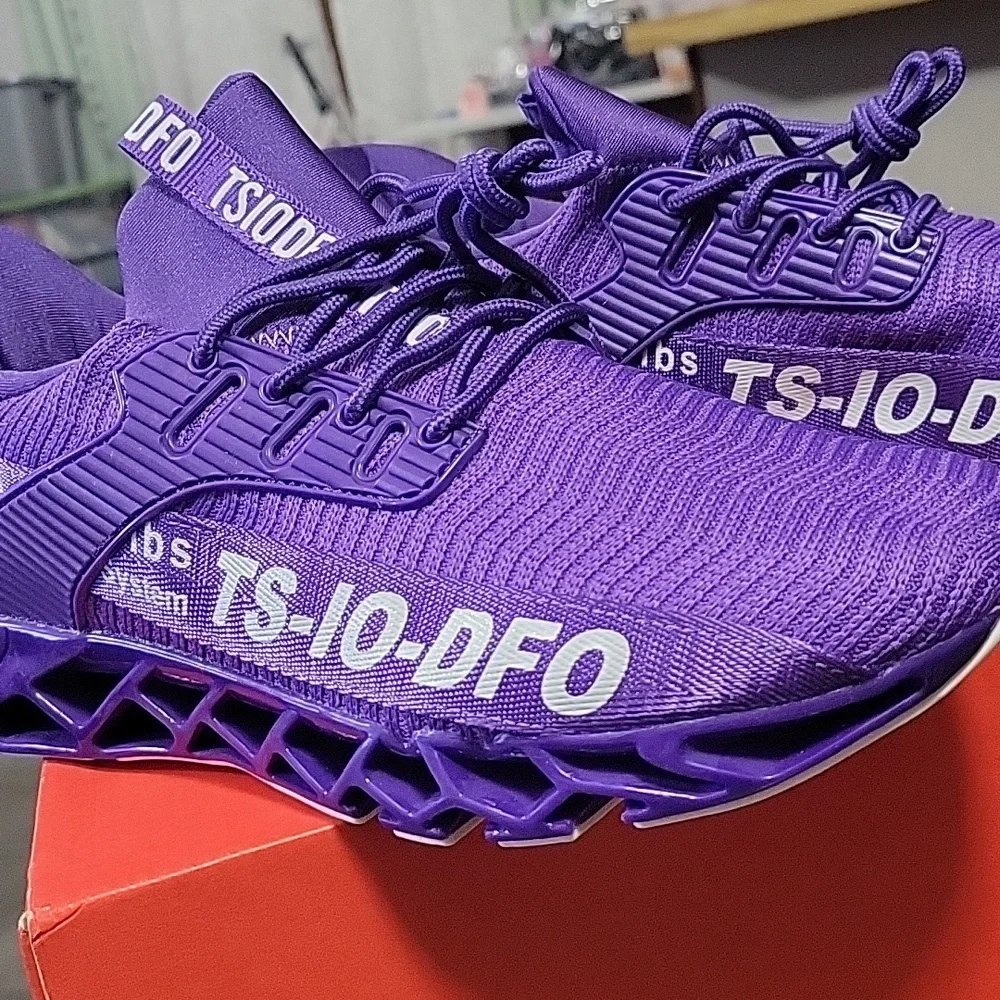 NIB Purple Athletic Sneakers Size 9.5 - Picture 2 of 5
